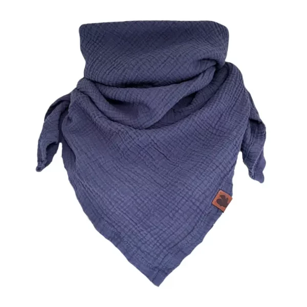 Musselintuch JEANSBLAU DUNKEL 120 x 120 cm