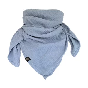Musselintuch JEANSBLAU HELL 120 x 120 cm